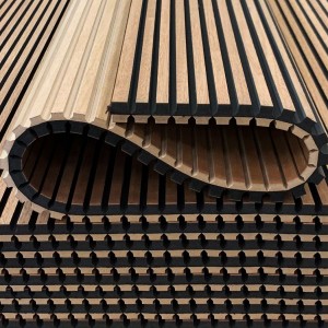 Soft felt bendable slat akupanels